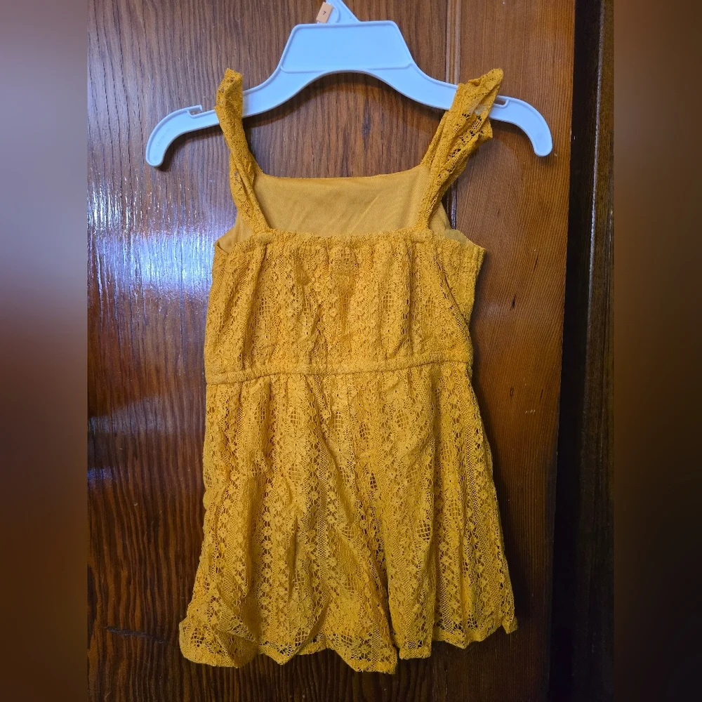 Girls Mustard Yellow Romper Size 3-4